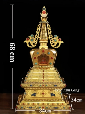 Tháp Xá Lợi cao 68 cm