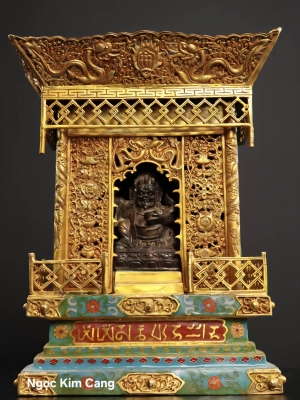 Trang thờ Tây Tạng đính đá pháp lam
