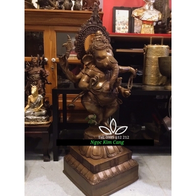 Tượng đồng Thần Voi Ganesh cao 80 cm