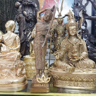 Tượng đồng Thái Lan Nữ Thần Đất Mẹ ( Mẹ Đất) Phra Mae Thorani