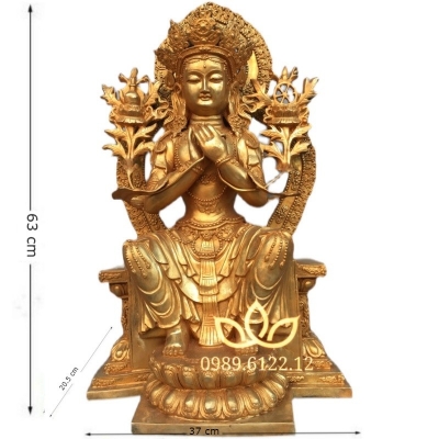 Di Lặc Bồ Tát tượng đồng cao 63 cm Tây Tạng