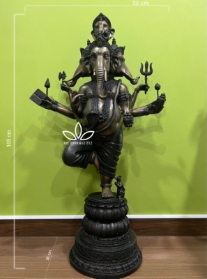 Tượng đồng Thần Voi Ganesh cao 105 cm